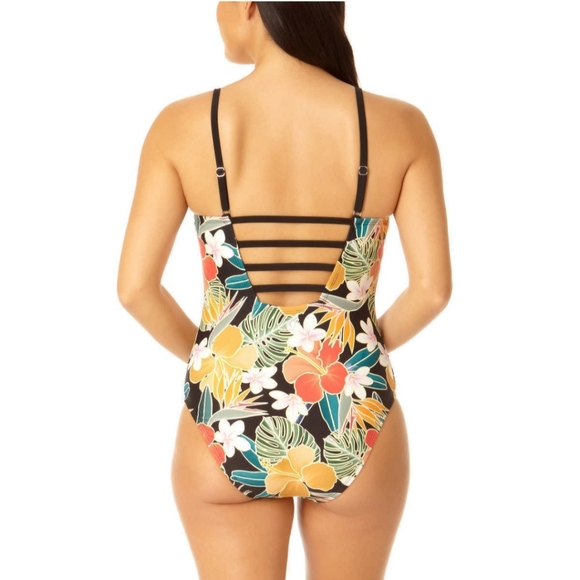 Hurley Women's One-piece Floral Swimsuit NWT. - Picture 4 of 9